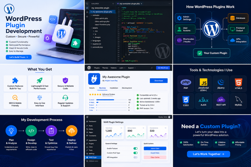Master WordPress Plugin Development with Ariyan Islam Raj 5 Plugin Development